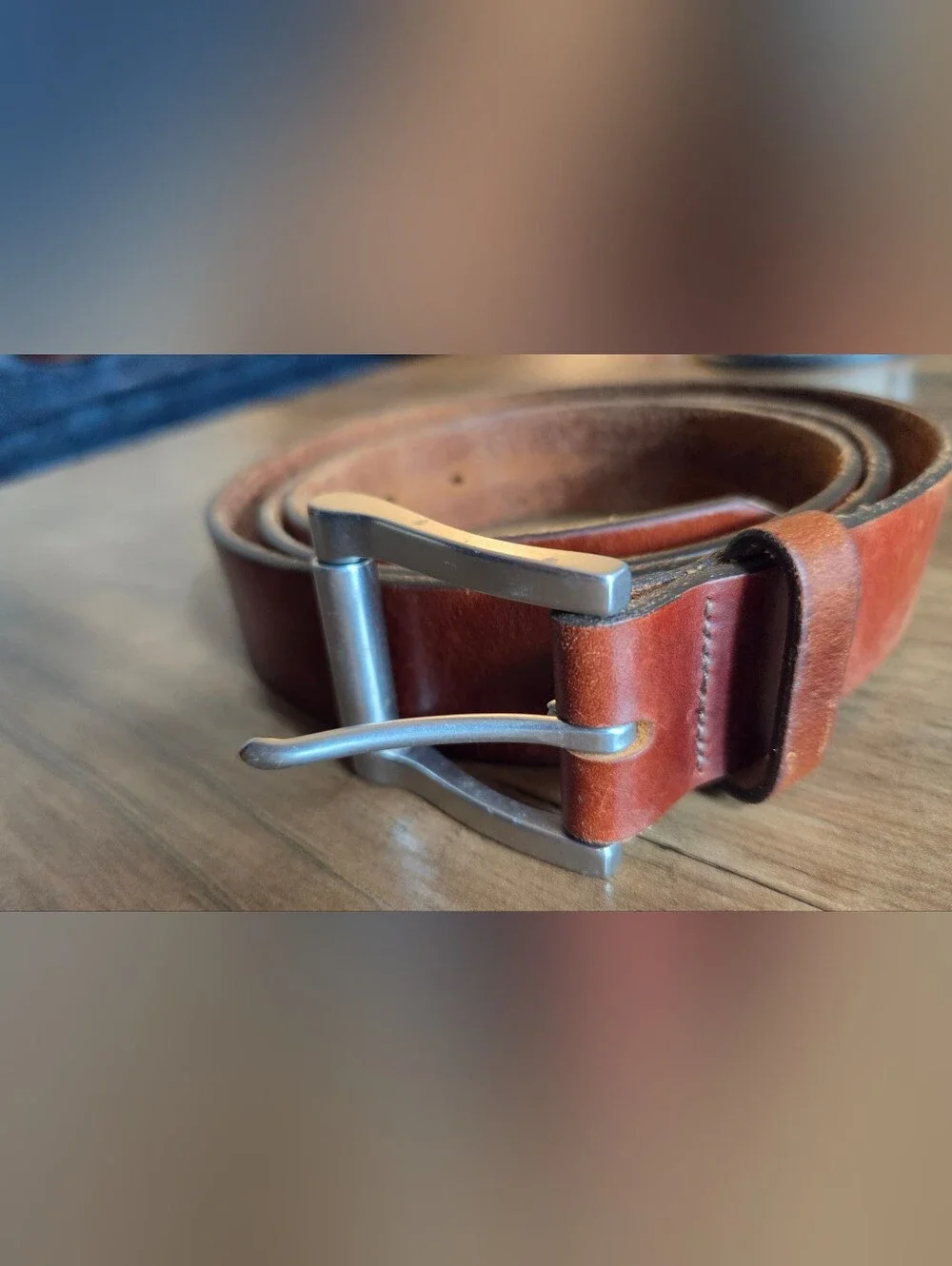 L.L. Bean Men's Brown Leather Belt - 46